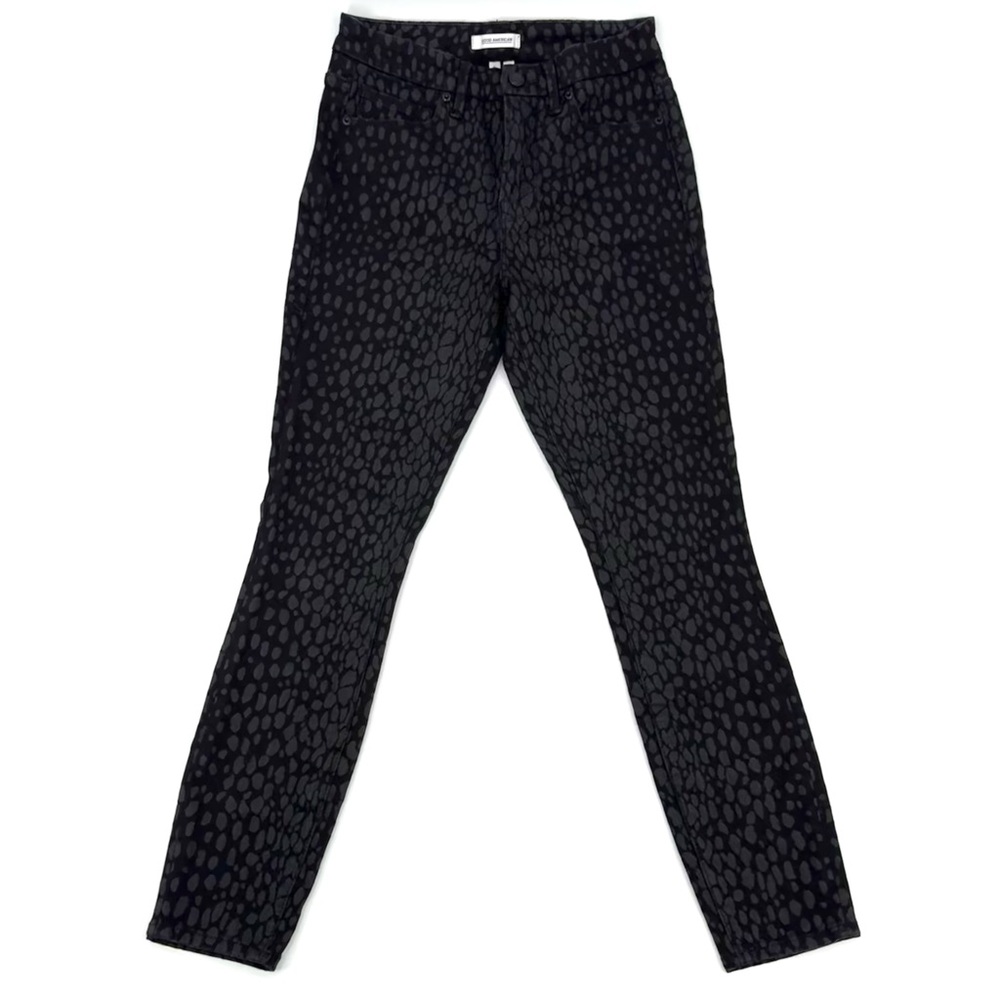 GOOD AMERICAN Good Leg Crop Leopard High Rise Jeans - Picture 4 of 9